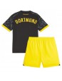 Borussia Dortmund Venkovní dres pro děti 2023-24 Krátký Rukáv (+ trenýrky)